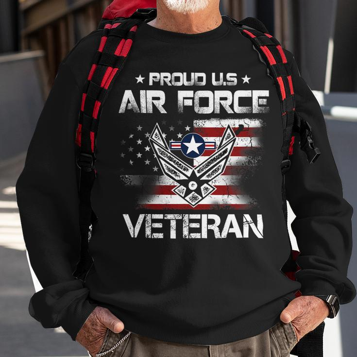 Veteran Vets Vintage Usa Flag Proud To Be Us Air Force Veteran Father Day Veterans Sweatshirt Gifts for Old Men