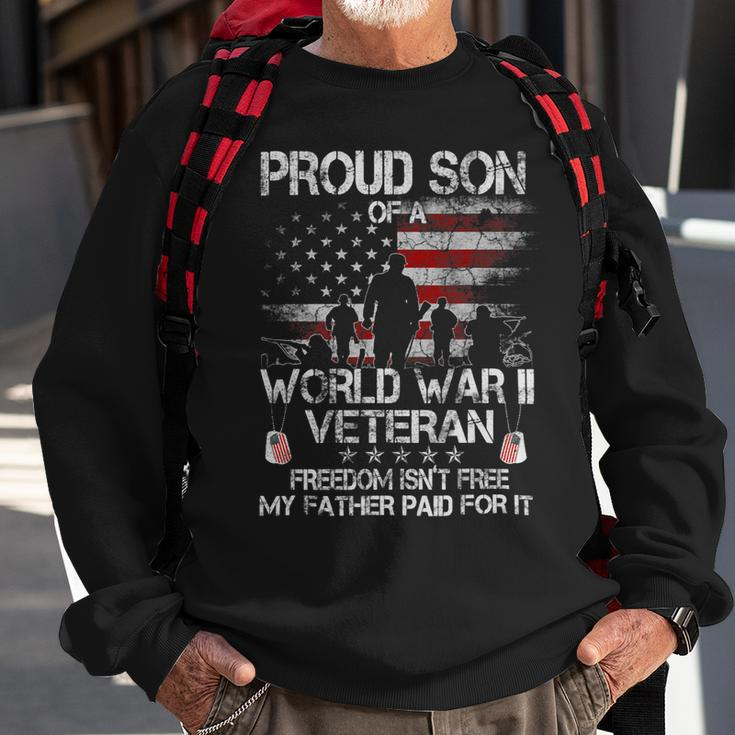 Veteran Vets Ww 2 Military Shirt Proud Son Of A Wwii Veterans Sweatshirt Gifts for Old Men
