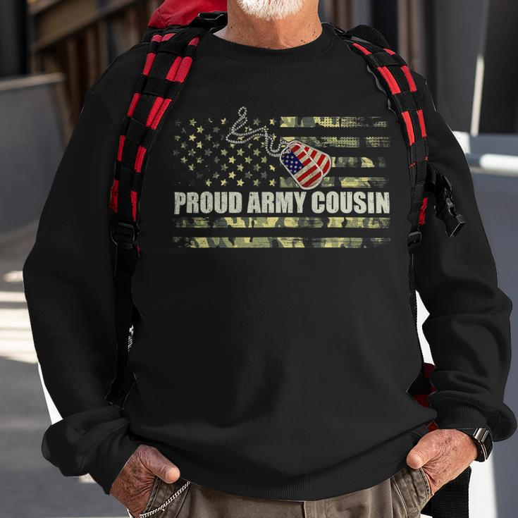 Vintage American Flag Proud Army Cousin Veteran Day Gift 75 Sweatshirt Gifts for Old Men
