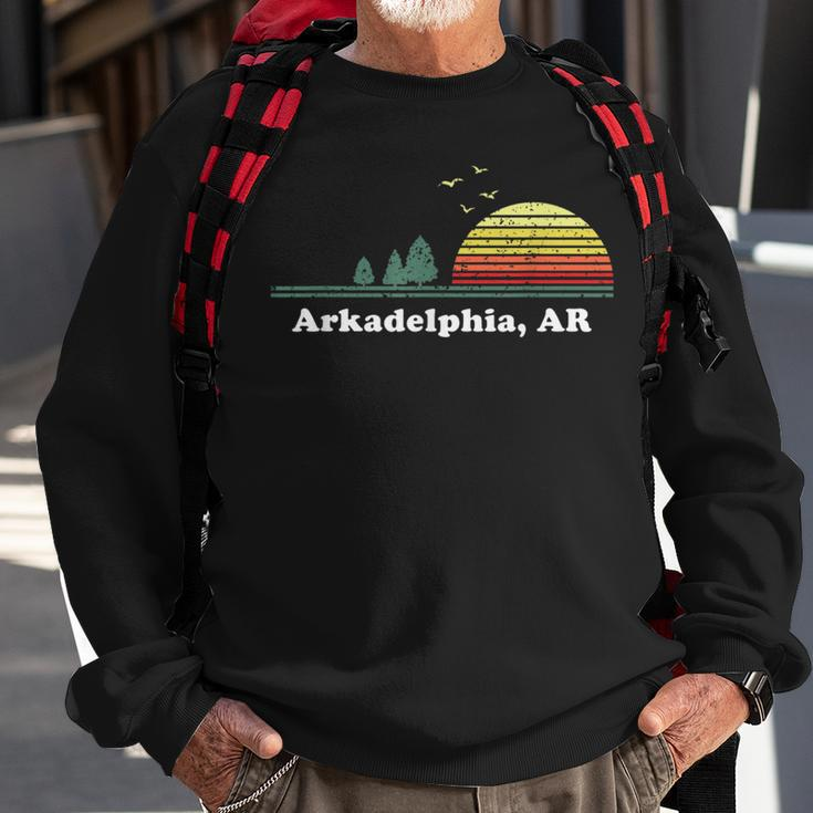 Vintage Arkadelphia Arkansas Home Graphic Souvenir Print Sweatshirt Gifts for Old Men