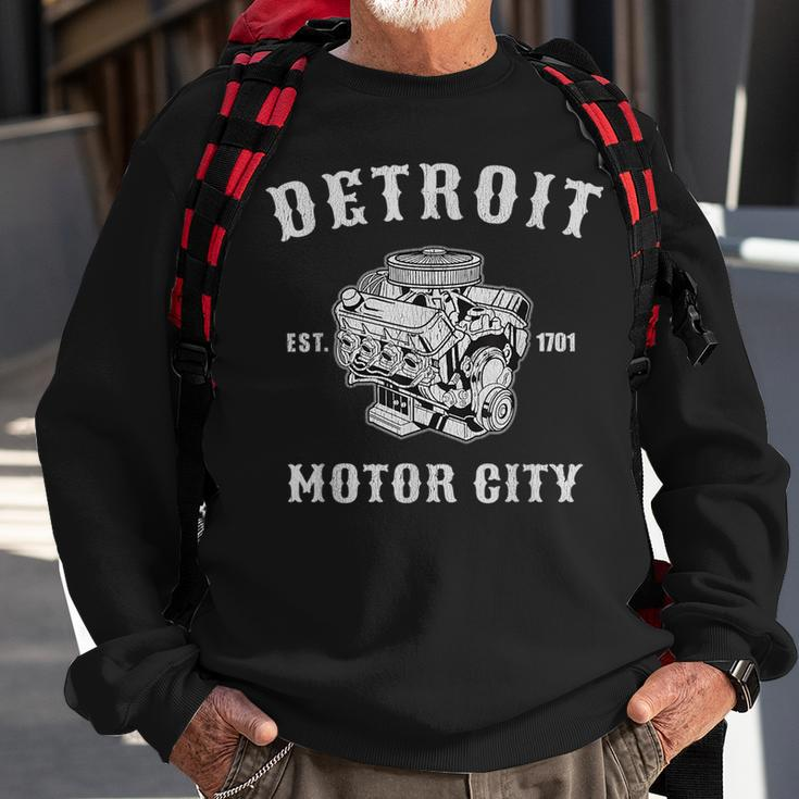 Vintage Big Block Detroit Motor City Michigan Car Enthusiast Sweatshirt Gifts for Old Men