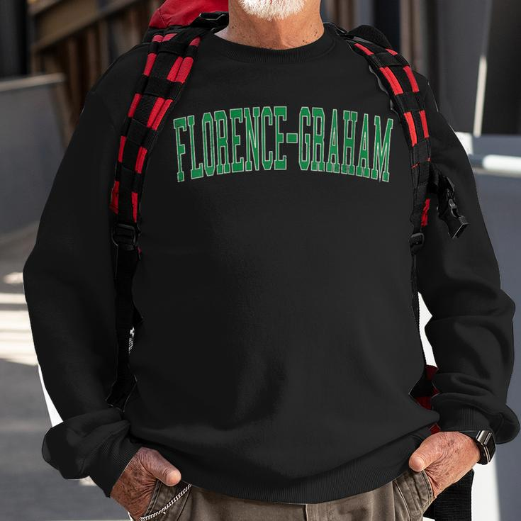 Vintage Florence-Graham Ca Distressed Green Varsity Style Sweatshirt Gifts for Old Men
