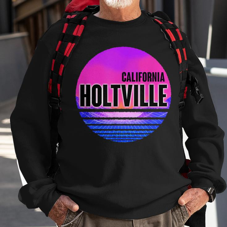 Vintage Holtville Vaporwave California Sweatshirt Gifts for Old Men