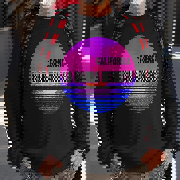 Vintage La Habra Heights Vaporwave California Sweatshirt Gifts for Old Men