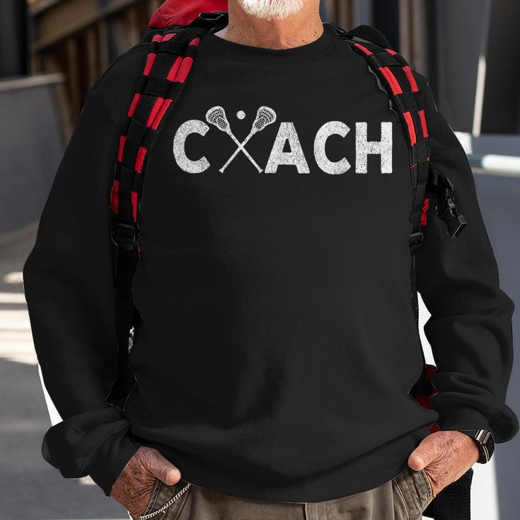 Vintage Lacrosse Coach Lacrosse Team Coach Retro Sweatshirt Gifts for Old Men