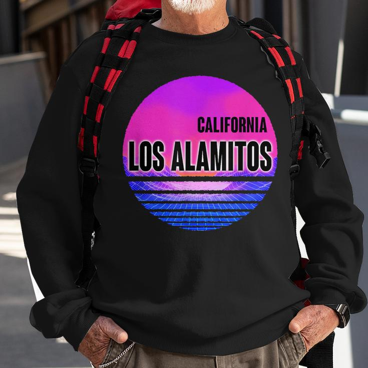 Vintage Los Alamitos Vaporwave California Sweatshirt Gifts for Old Men
