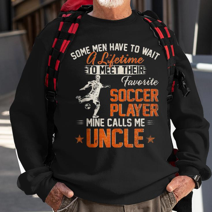 Vintage My Favorite Soccer Player Calls Me Uncle Football Sweatshirt Gifts for Old Men