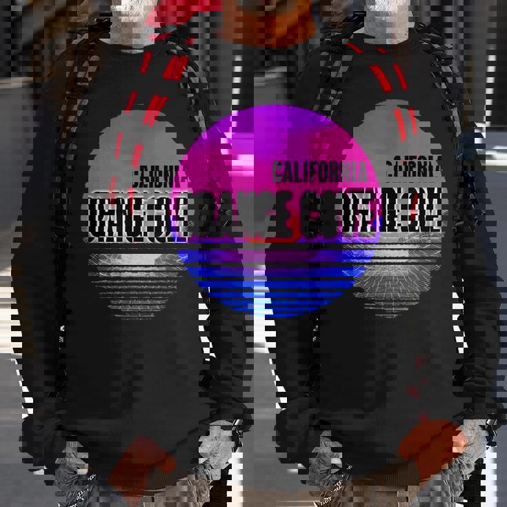 Vintage Orange Cove Vaporwave California Sweatshirt Gifts for Old Men
