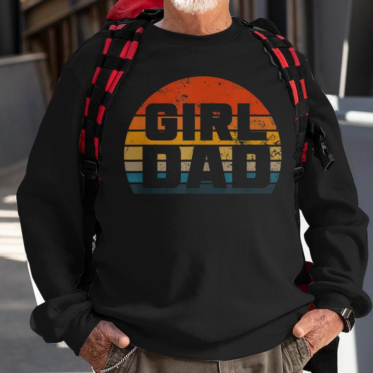 Vintage Proud Father Of Girl Dad Girl Dad For Men Sweatshirt Gifts for Old Men