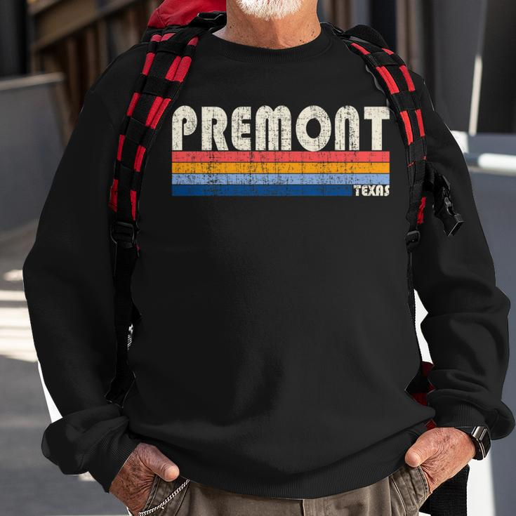 Vintage Retro 70S 80S Style Hometown Of Premont Tx Sweatshirt Gifts for Old Men