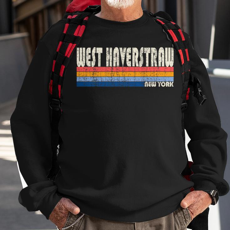 Vintage Retro 70S 80S Style Hometown Of West Haverstraw Ny Sweatshirt Gifts for Old Men