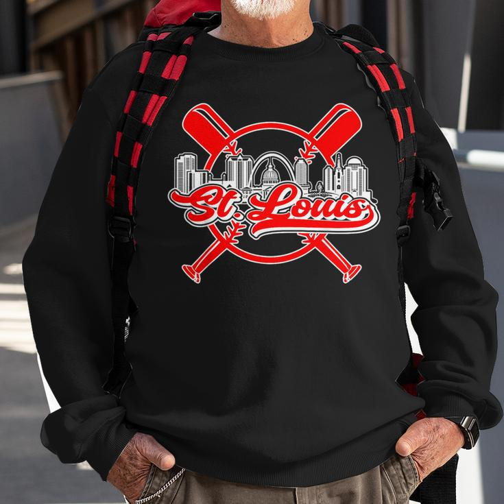 Vintage St Louis Baseball Sweatshirt Gifts for Old Men