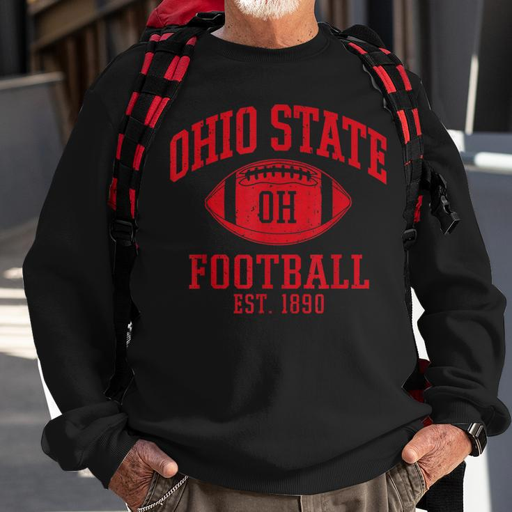 Vintage State Of Ohio Columbus Varsity Style Football Gift Sweatshirt Gifts for Old Men