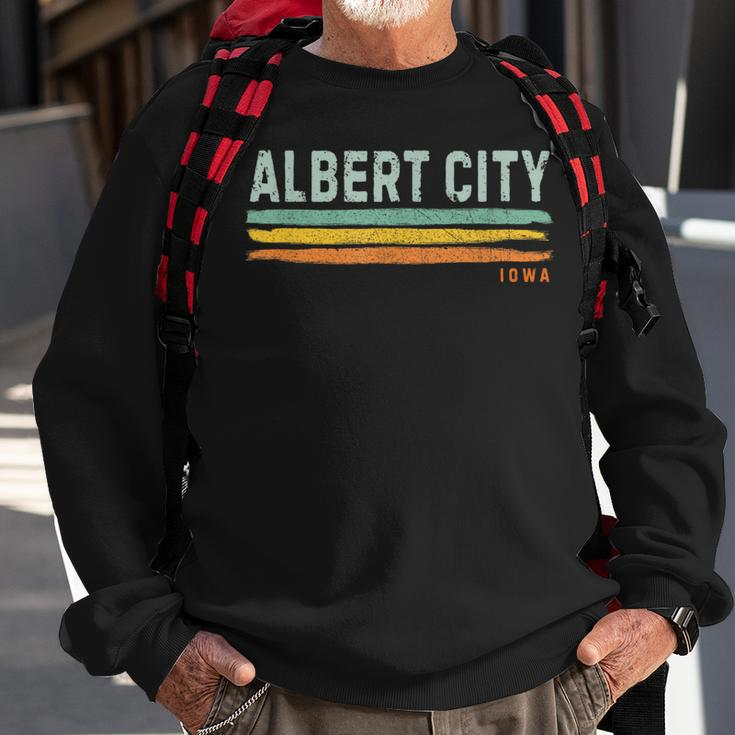 Vintage Stripes Albert City Ia Sweatshirt Gifts for Old Men