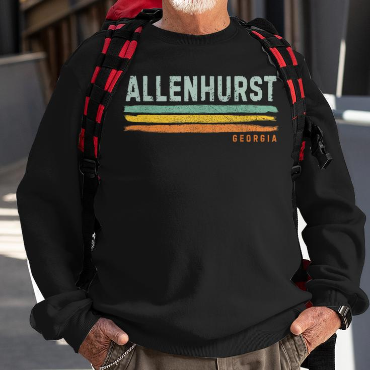 Vintage Stripes Allenhurst Ga Sweatshirt Gifts for Old Men