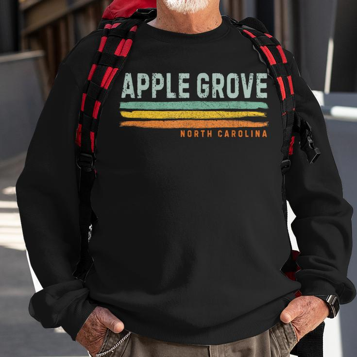 Vintage Stripes Apple Grove Nc Sweatshirt Gifts for Old Men