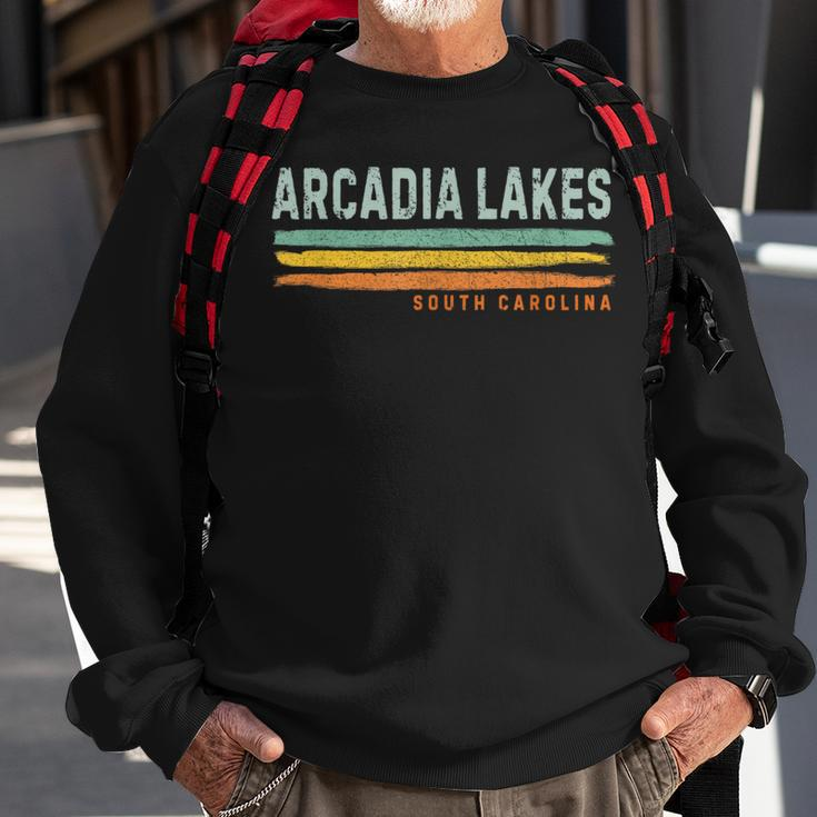 Vintage Stripes Arcadia Lakes Sc Sweatshirt Gifts for Old Men