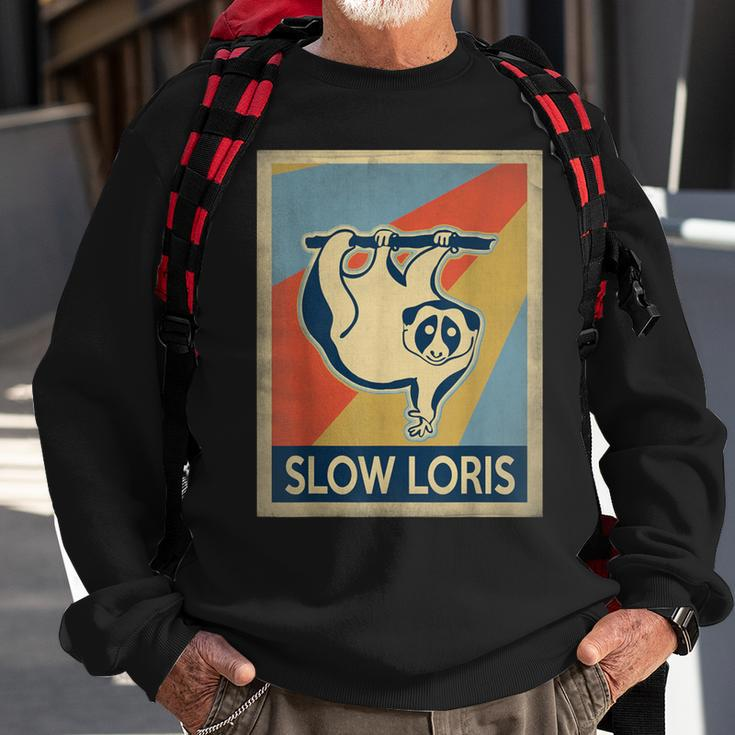 Vintage Style Slow Loris Sweatshirt Gifts for Old Men
