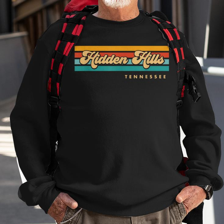 Vintage Sunset Stripes Hidden Hills Tennessee Sweatshirt Gifts for Old Men