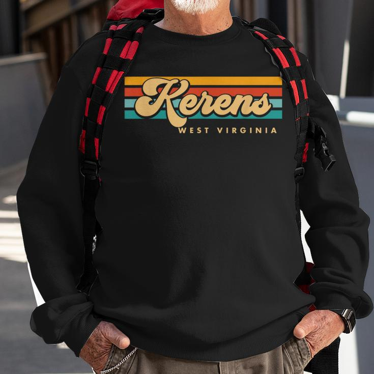 Vintage Sunset Stripes Kerens West Virginia Sweatshirt Gifts for Old Men