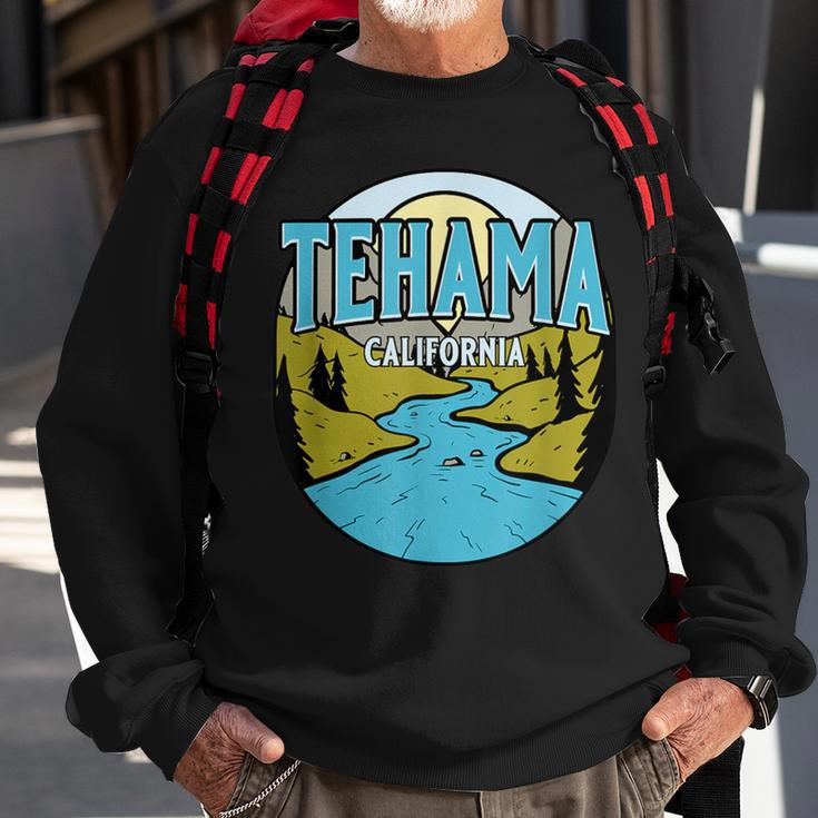 Vintage Tehama California River Valley Souvenir Print Sweatshirt Gifts for Old Men
