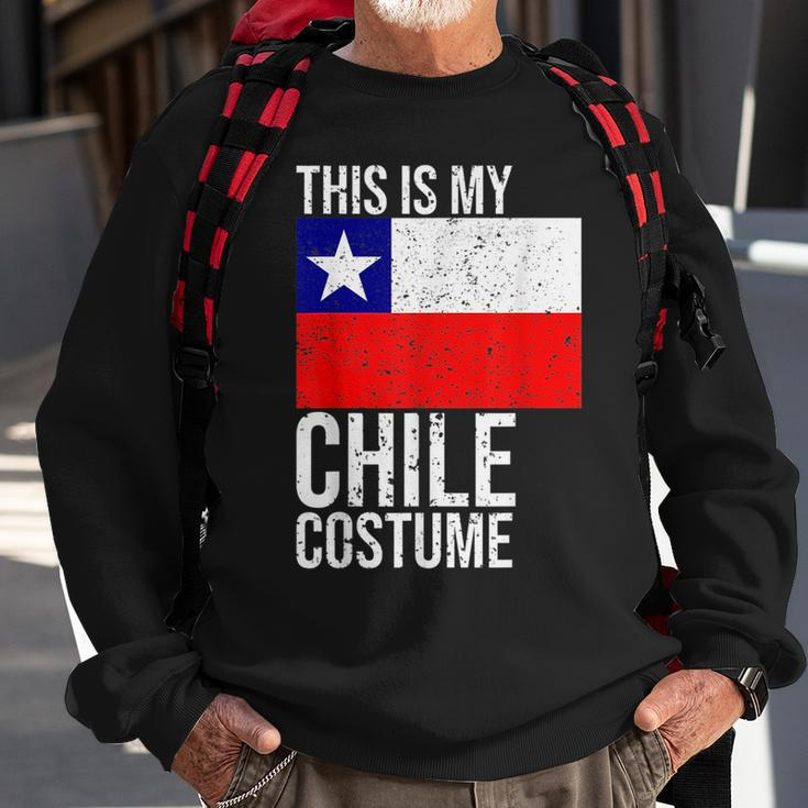 Vintage This Is My Chile Flag Costume Design For Halloween Chile Funny Gifts Sweatshirt Gifts for Old Men