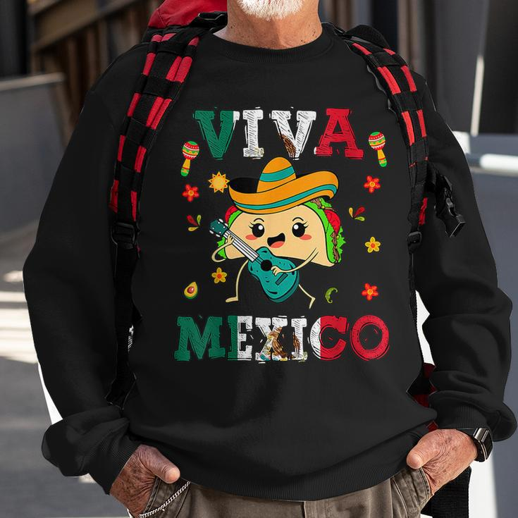 Viva Mexico Independence Day Pride Mexican Tacos Fiesta Sweatshirt Gifts for Old Men