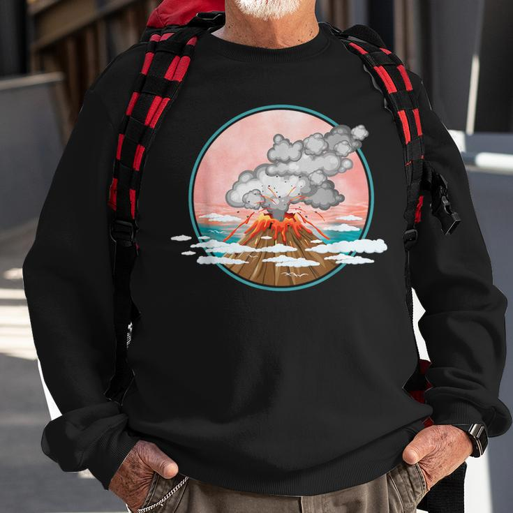 Volcano Eruption Geophysicist Geography Volcanologist Sweatshirt Gifts for Old Men