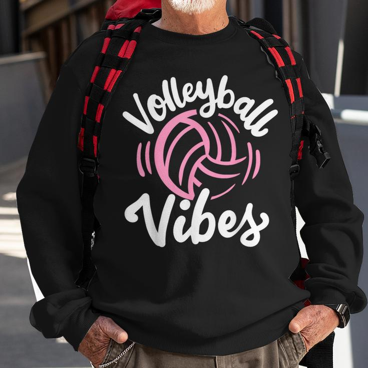 Volleyball Vibes Volleyball Funny Gifts Sweatshirt Gifts for Old Men