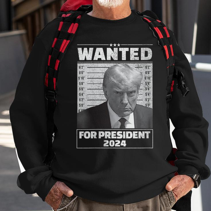 Wanted For President 2024 Trump Hot Sweatshirt Gifts for Old Men