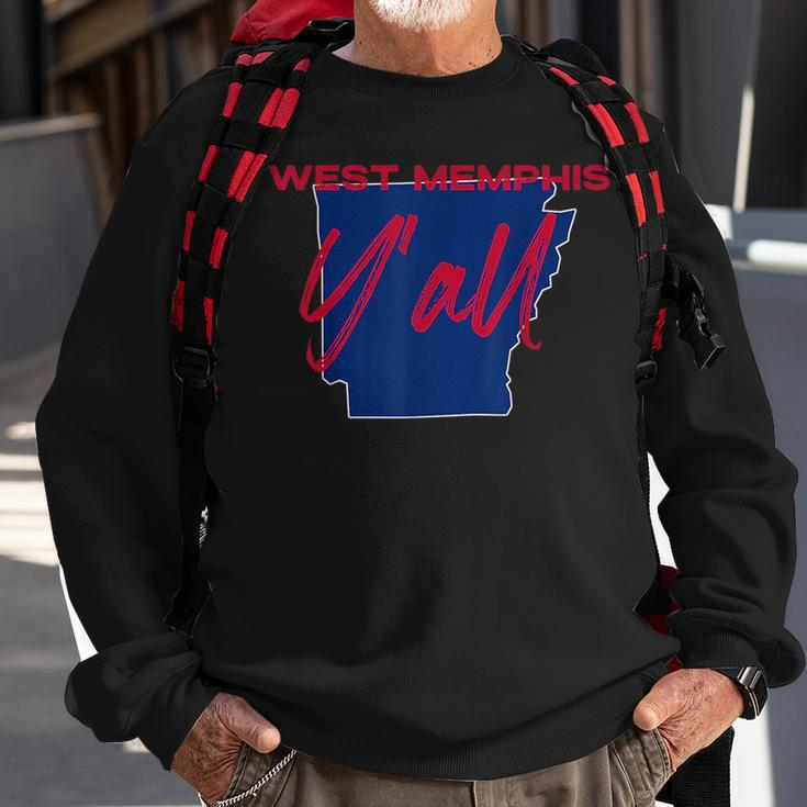 West Memphis Arkansas Yall Ar Pride State Map Cute Sweatshirt Gifts for Old Men