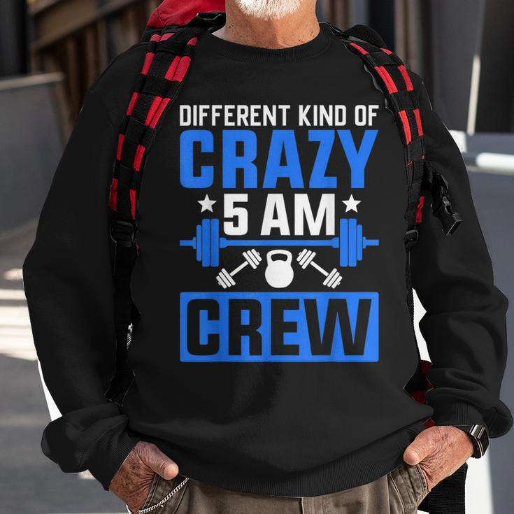 Workout Squad 5Am Crew Funny Gym Quote Sweatshirt Gifts for Old Men