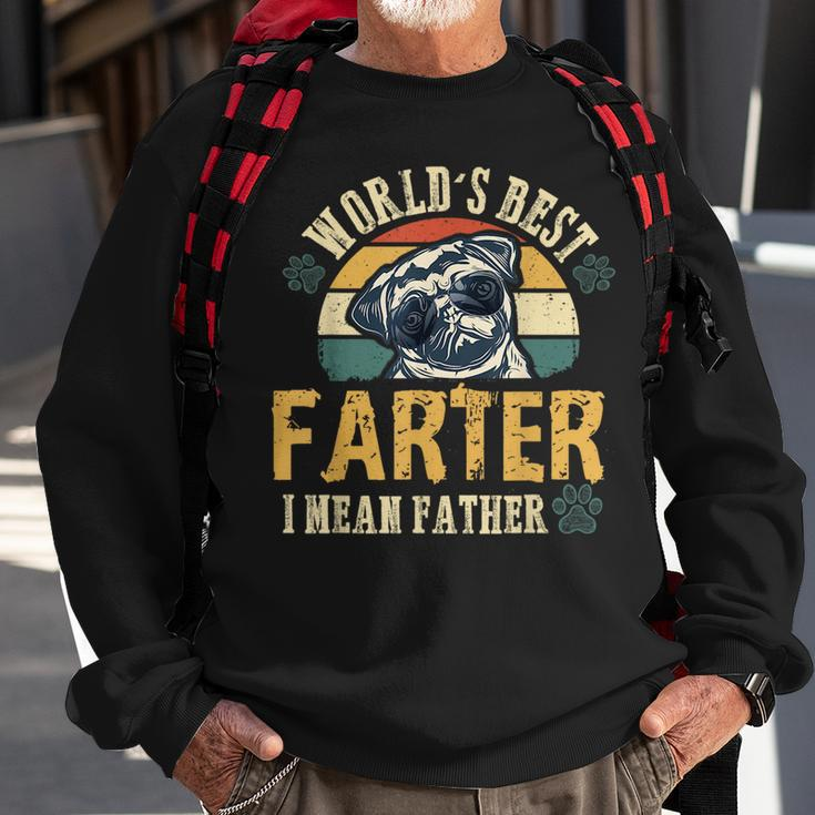 Worlds Best Farter I Mean Father Best Dad Ever Cool Dog Sweatshirt Gifts for Old Men