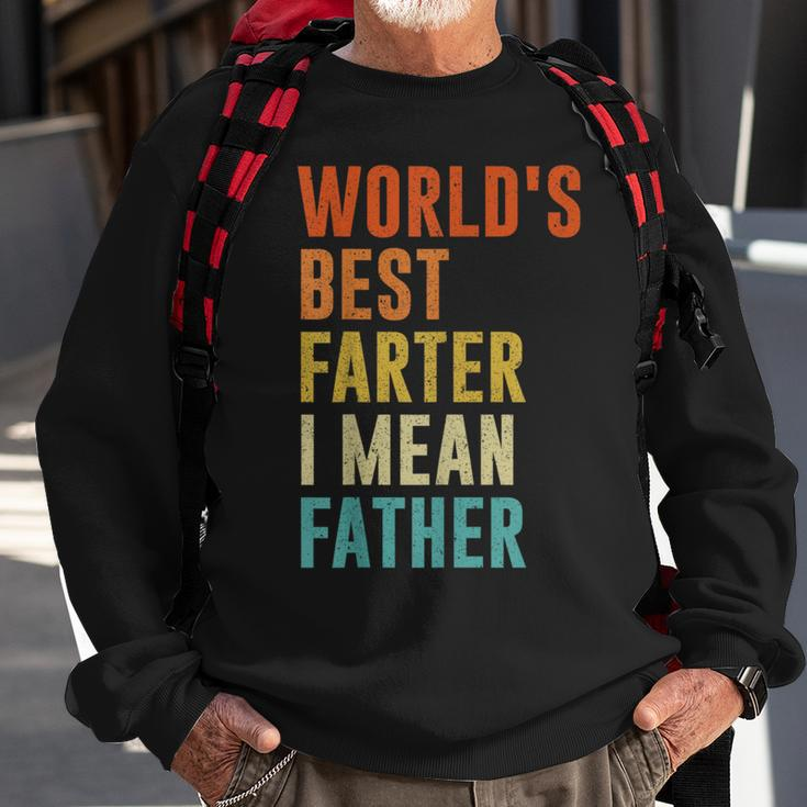 Worlds Best Farter I Mean Father Funny Fathers Day Humor Sweatshirt Gifts for Old Men