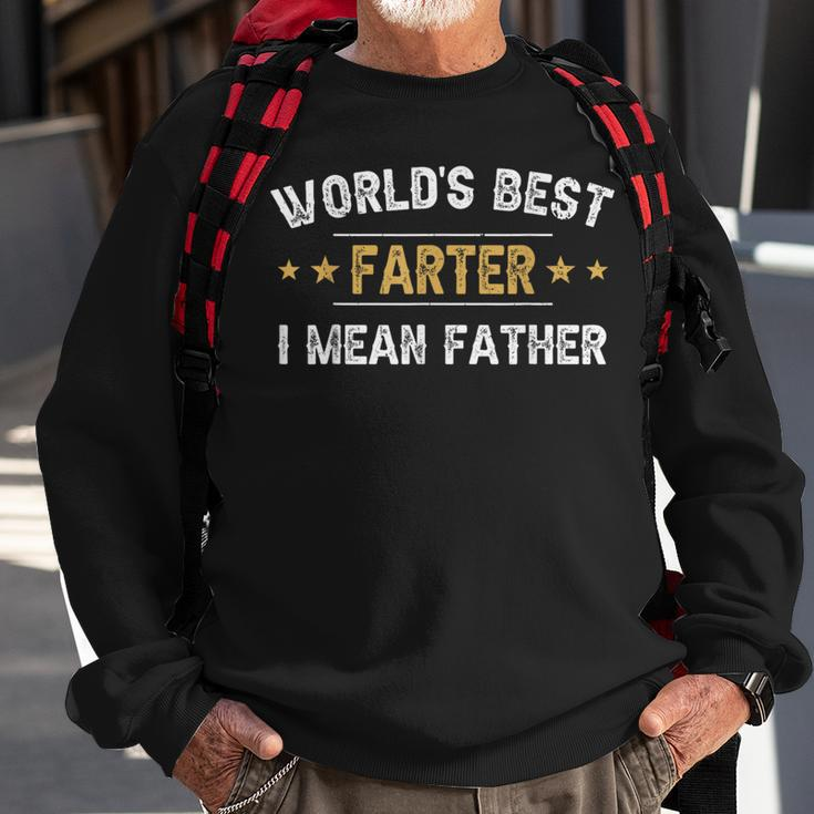 Worlds Best Farter I Mean Father Funny Fathers Day Sweatshirt Gifts for Old Men