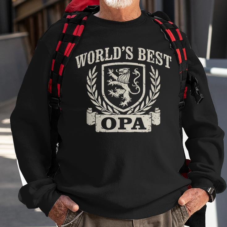 World's Best Opa Vintage Crest Grandpa Sweatshirt Gifts for Old Men