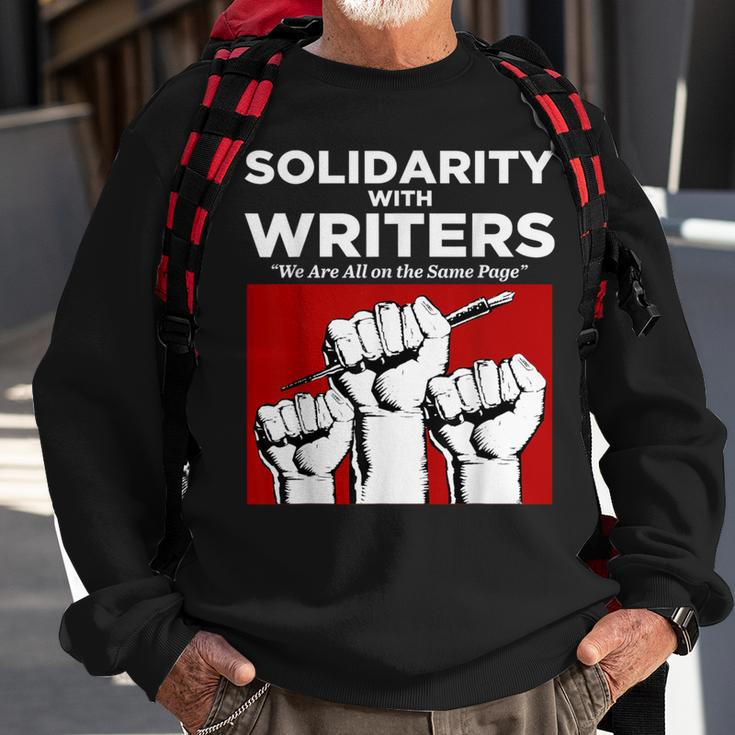 Writers Guild Of America On Strike Solidarity With Writers Sweatshirt Gifts for Old Men