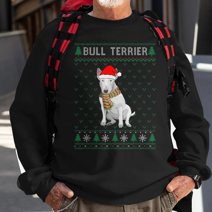Xmas Bull Terrier Dog Ugly Christmas Sweater Party Sweatshirt Gifts for Old Men