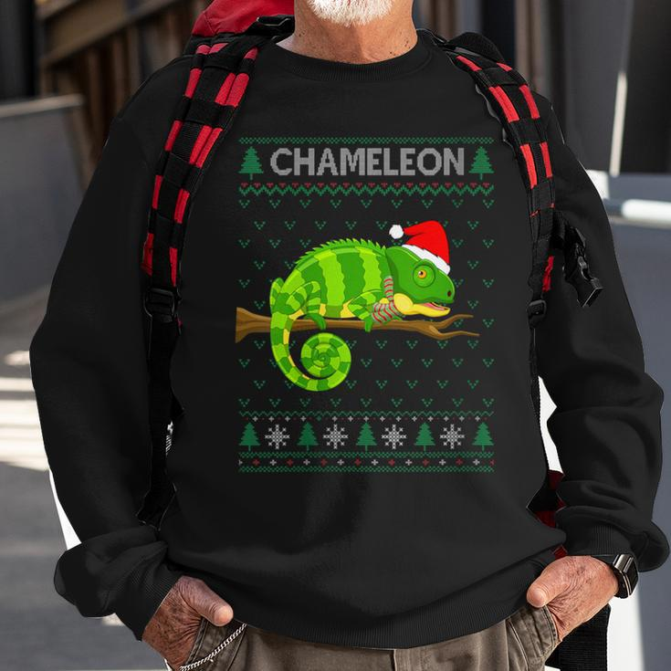 Xmas Chameleon Ugly Christmas Sweater Party Sweatshirt Gifts for Old Men