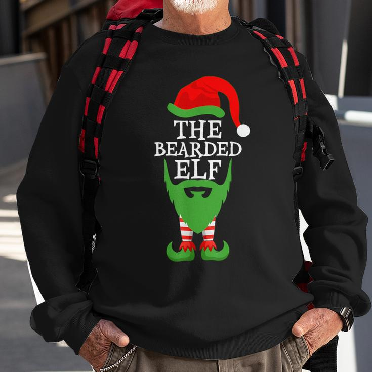 Xmas Holiday Matching Ugly Christmas Sweater The Bearded Elf Sweatshirt Gifts for Old Men