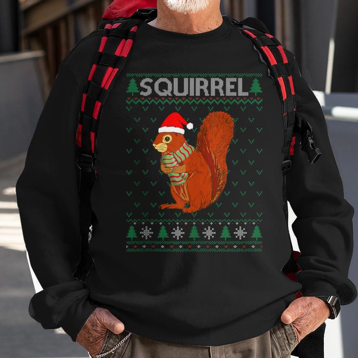 Xmas Squirrel Ugly Christmas Sweater Party Sweatshirt Gifts for Old Men