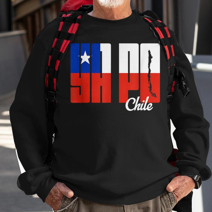 Ya Po Chile Flag And Map Word Fill Chile Funny Gifts Sweatshirt Gifts for Old Men