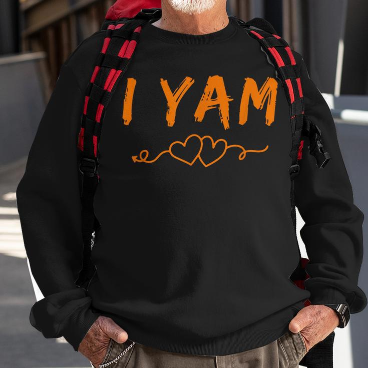 I Yam She's My Sweet Potato Couples Thanksgiving Sweatshirt Gifts for Old Men