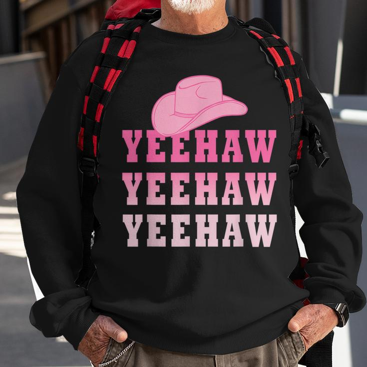 Yeehaw Cowboy Cowgirl Pink Wild Western Country Rodeo Sweatshirt Gifts for Old Men