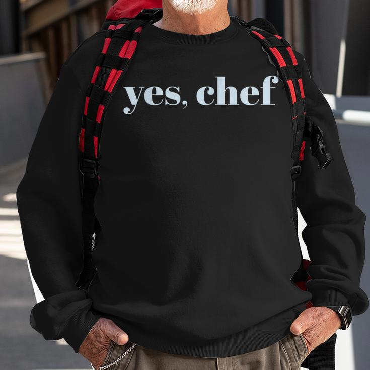 Yes Chef Professional Sous Chef Funny Simple Text Meme Sweatshirt Gifts for Old Men