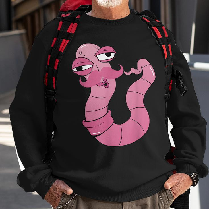 Youre Worm With A Mustache Funny Meme For Men Women Sweatshirt Gifts for Old Men