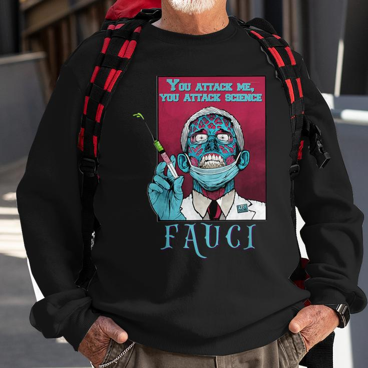 Zombie Fauci Science Anti Mask Arrest Fauci Dr Fauci Lied Sweatshirt Gifts for Old Men