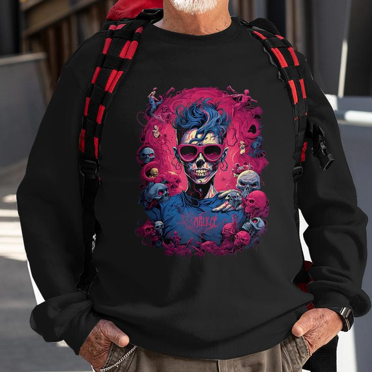 Zombie Occult Gothic Sweatshirt Gifts for Old Men