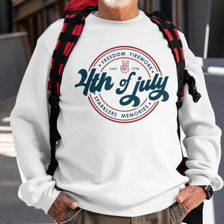 4Th Of July America Freedom Firework Sparklers Memories Freedom Funny Gifts Sweatshirt Gifts for Old Men