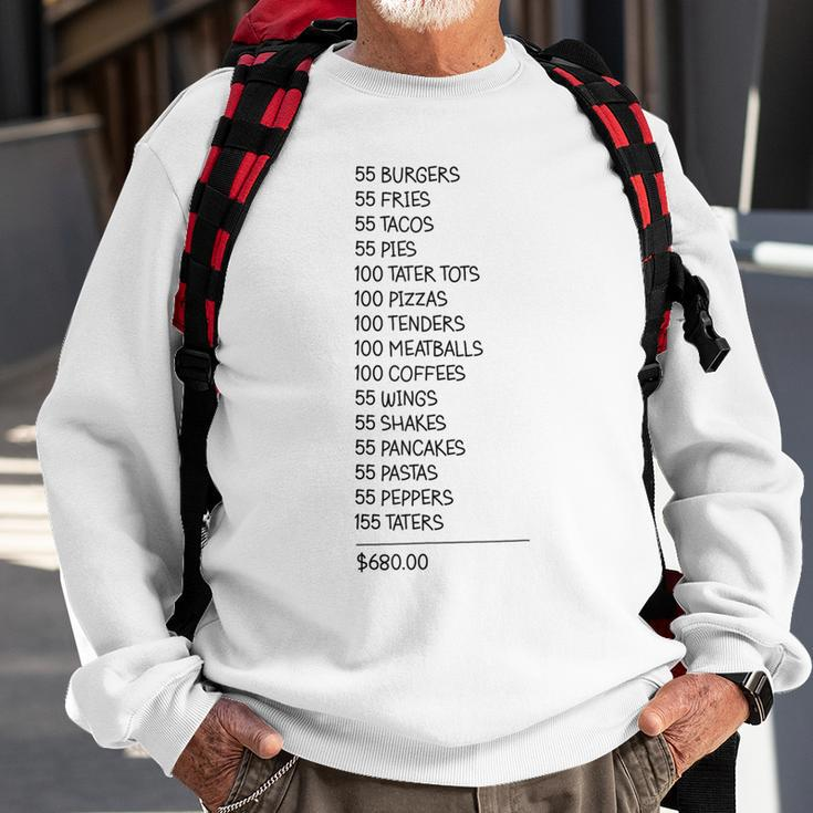55 Burgers 55 Fries I Think You Should Leave Funny Burgers Funny Gifts Sweatshirt Gifts for Old Men